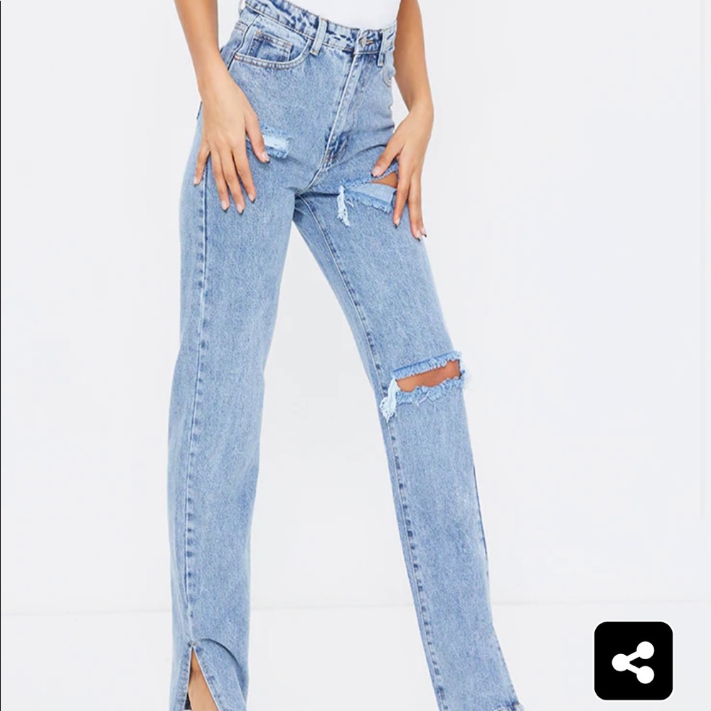 Pretty little thing high waisted straight leg jeans!
